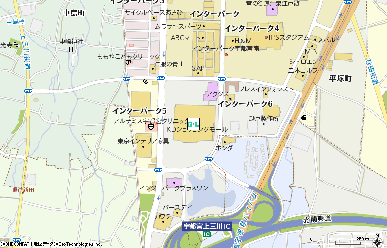 和真メガネ　宇都宮インターパーク店付近の地図